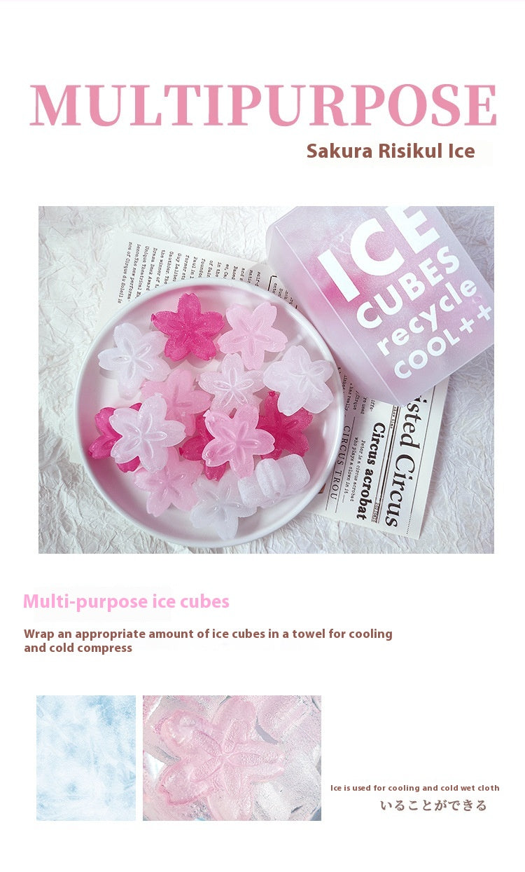 Cooling Iced Cherry Blossoms Can Be Recycled Ice Cubes Ice Maker