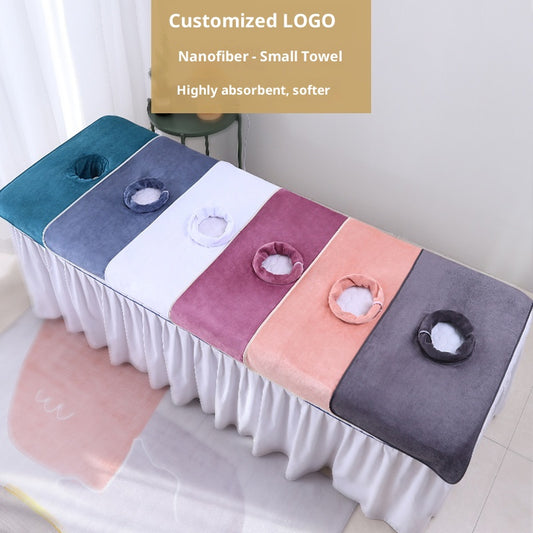 Beauty Salon Hole-Punched Lying-Down Towel For Massage