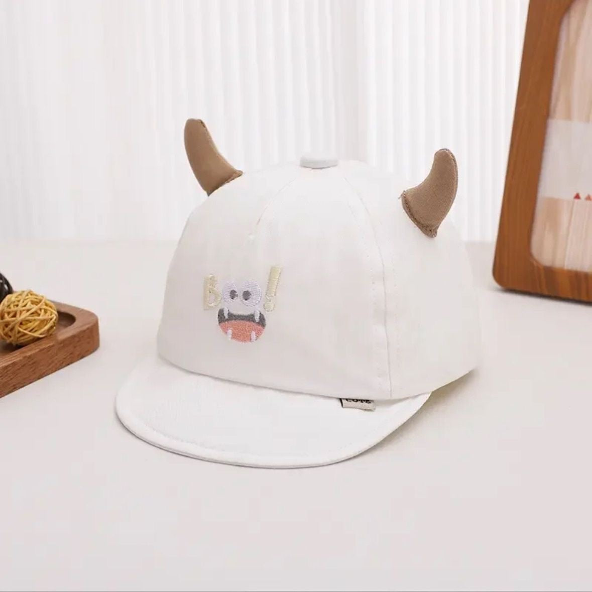 Fashionable Embroidered Baby Cotton Soft-brimmed Flat-peak Cap, Casual And Versatile Sun Hat Suitable For Outdoor Wear