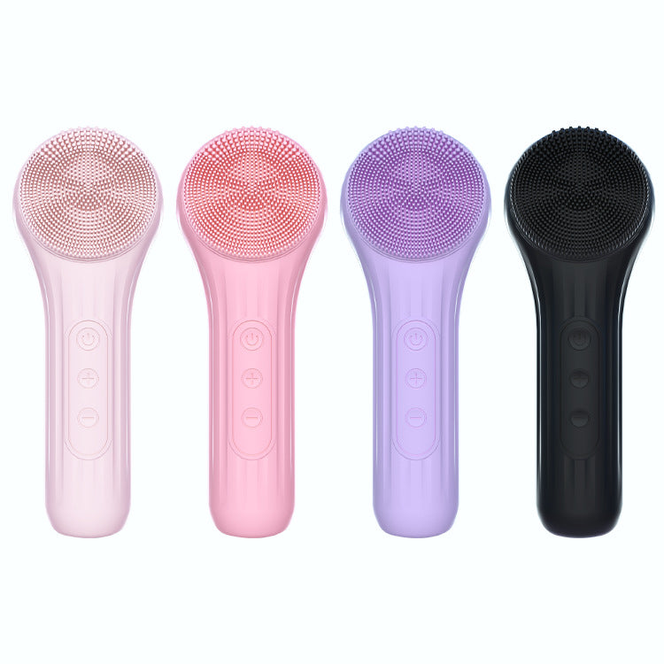 Heating Waterproof Deep-pore-cleansing Vibrating Silicone Facial Cleansing Devic