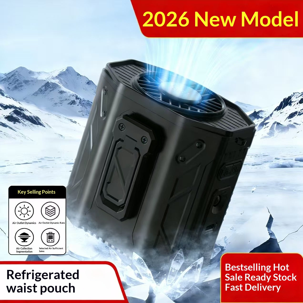 Portable Cooling Rechargeable Waist-Hanging Fan