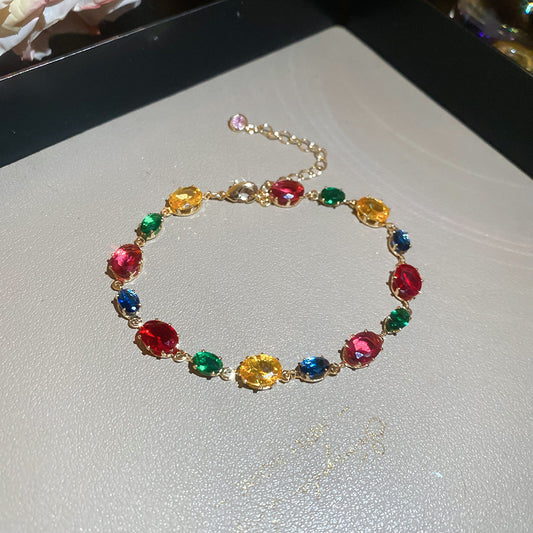 European American Zircon Love Heart Bangle Premium Elegant Bracelet Chic Unique Trendy Wrist Accessory
