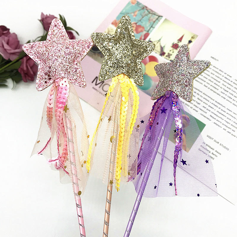 Five-pointed Star Magic Wand Magic Wand Feather Super Fairy Toys For Little Girls