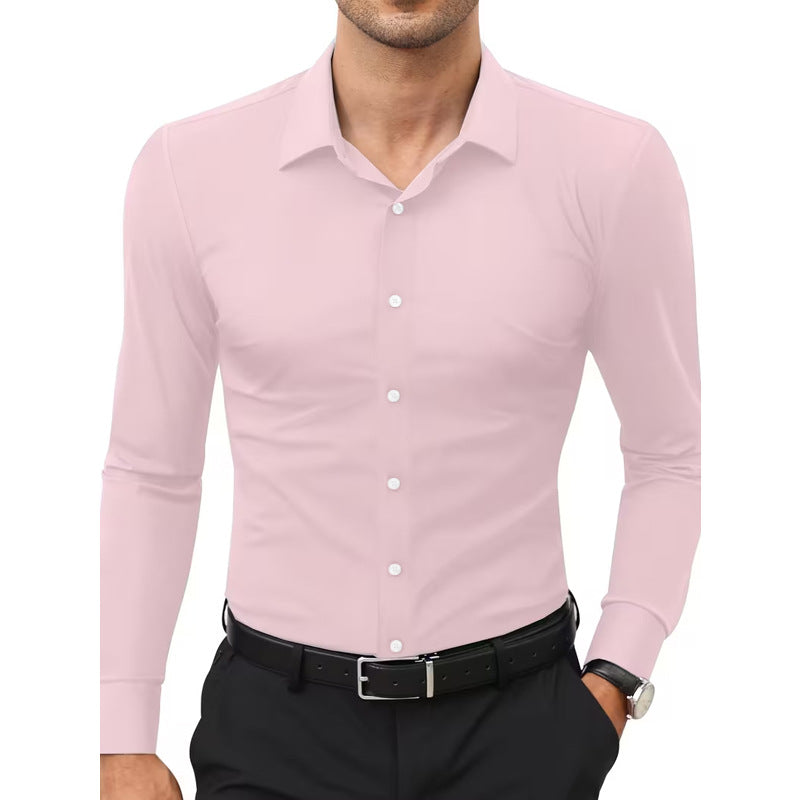 Stretch White Button-Down Mens Plus-Size Shirt Business Best-Selling Amazon Shirt