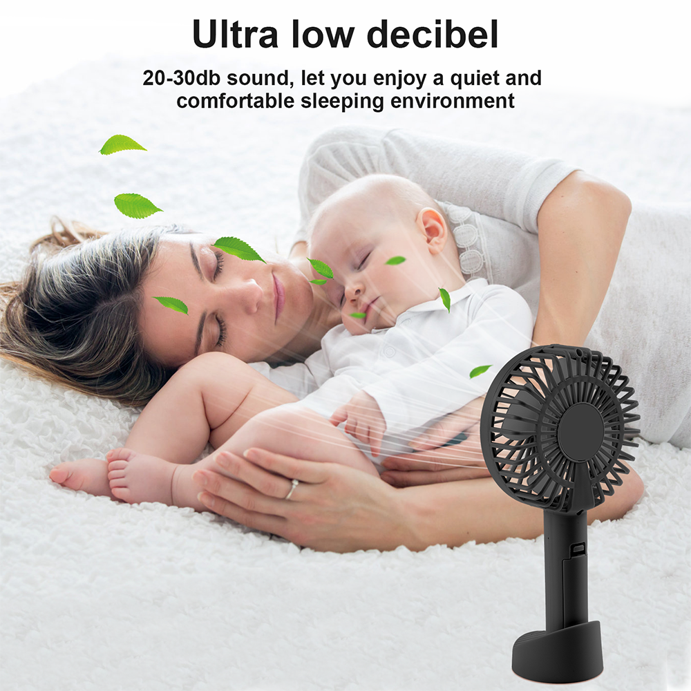 Mini Portable Hand-held Desk Fan Cooling Cooler USB Air Rechargeable 3 Speed