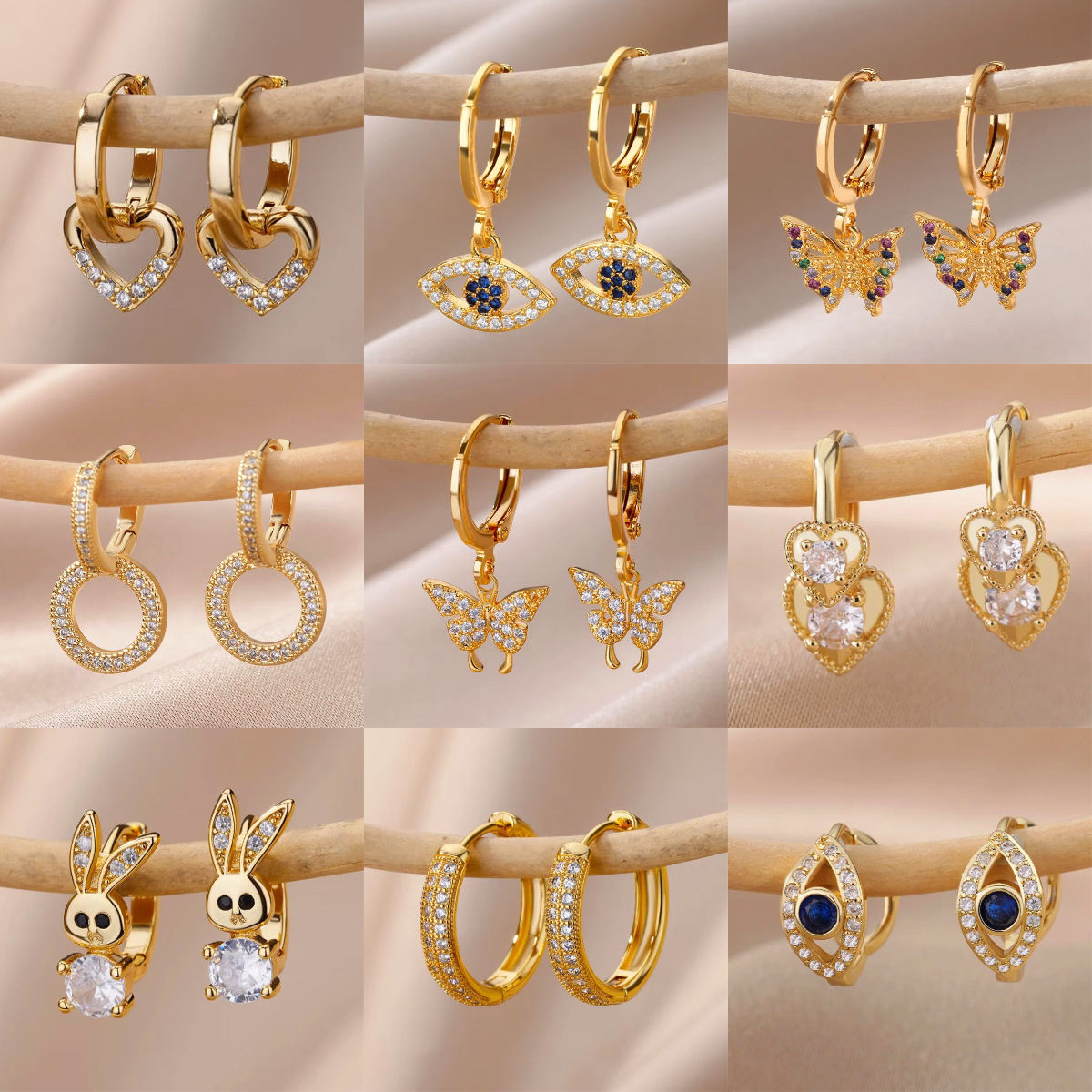 Diamond Butterfly Titanium Steel Ear Clip Women's Light Luxury Accessories