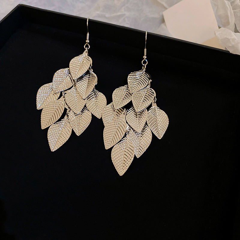 Elegant Vintage Flower Drop Earrings Women Silver Needle Floral Dangle Earrings Jewelry Gift