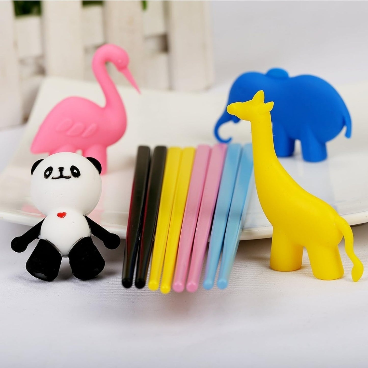 Training Chopstick Set With 4 Different Animal Designs - Colorful Chopsticks For Meals In A Cheerful Design - Print Art - Production Supplies