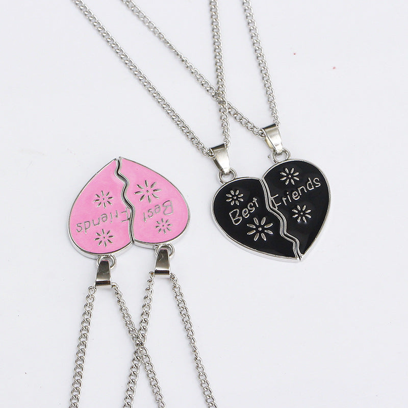 Good Best Two-petal Small Sun Stitching Love Necklace