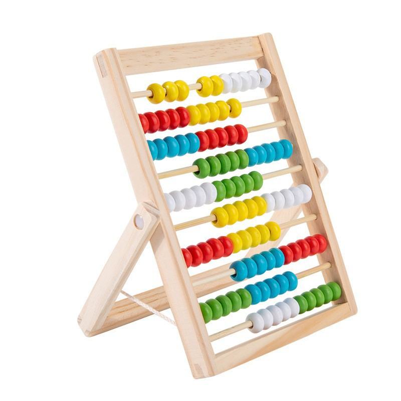 Wooden Ten Speed Standing Abacus Early Education Calculation Frame Educational Toys