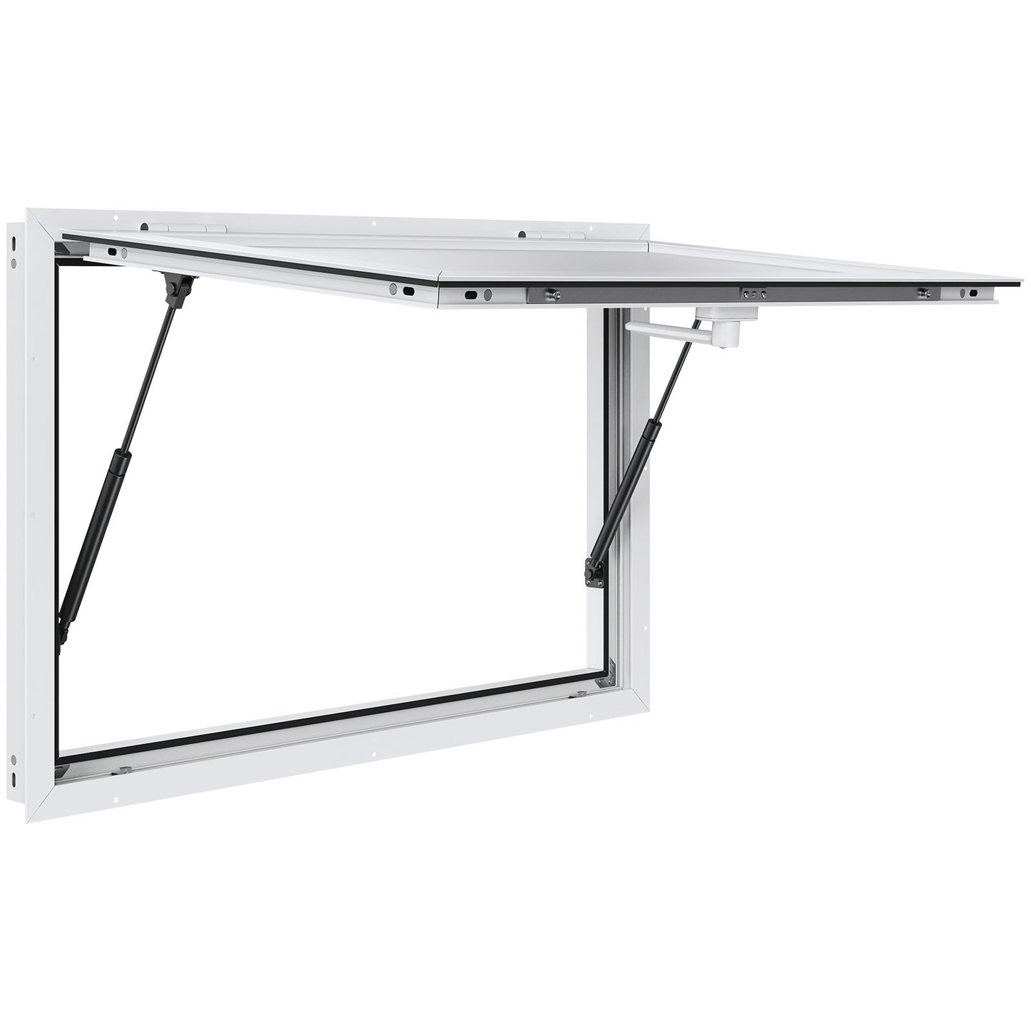 Concession Window For Food Truck, 36"x24" Aluminum Alloy Food Truck Service Window, Up To 85 Degrees Stand Serving Window With Awning Door & Drag Hook,  For Food Trucks Concession Trailers