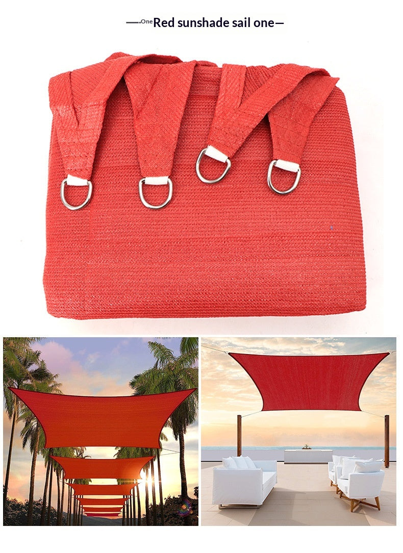 Cross-border Four-corner Outdoor Sunshade Sail, HDPE Sunshade Canopy, Triangular Dense And Thickened Shade Net