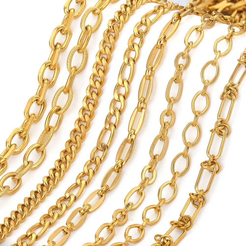 Stainless Steel Chain Necklace DIY Handcraft Jewelry Accessories