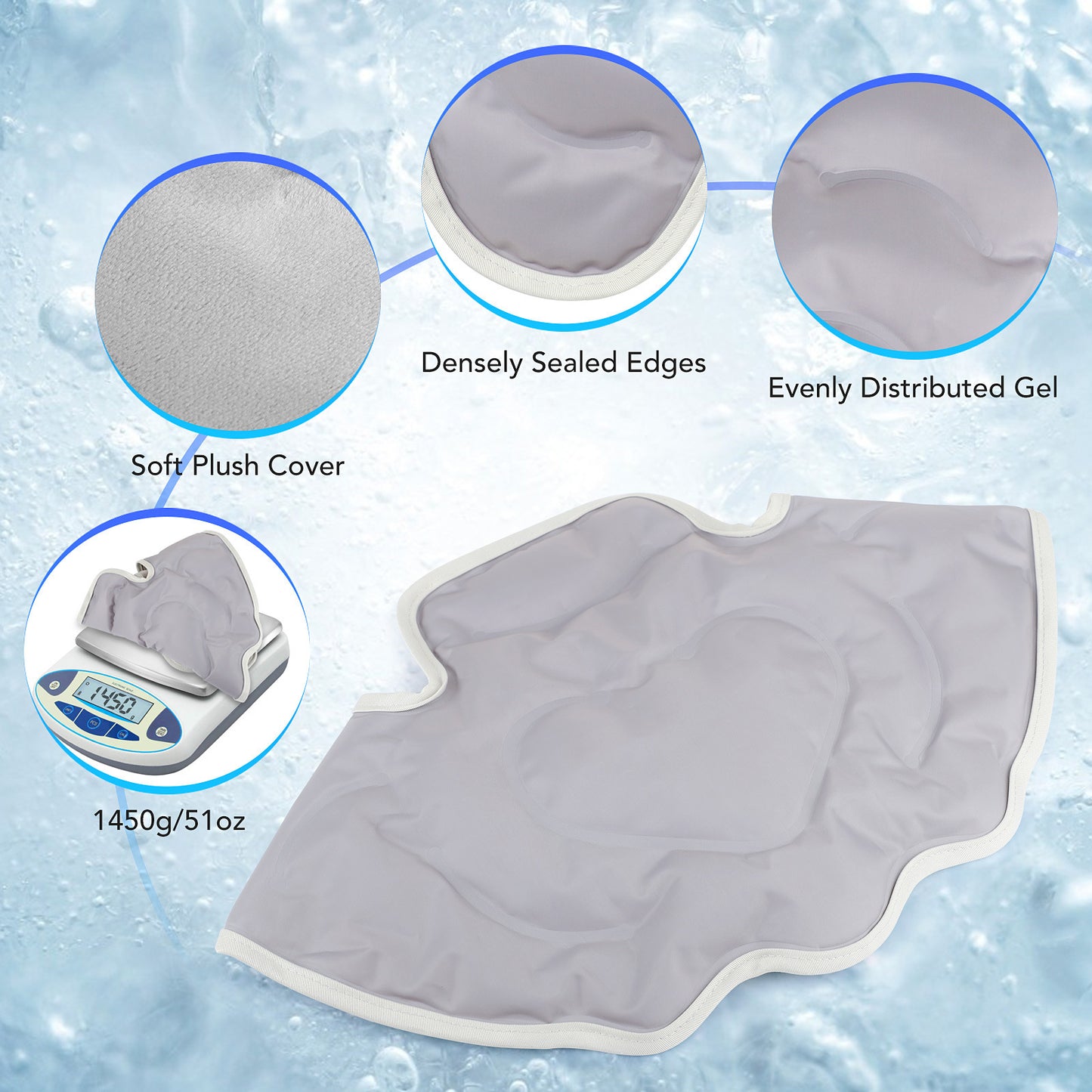 Cold And Hot Compress Shoulder Pad Gel Shoulder Cooling Ice Pack Heating Shawl