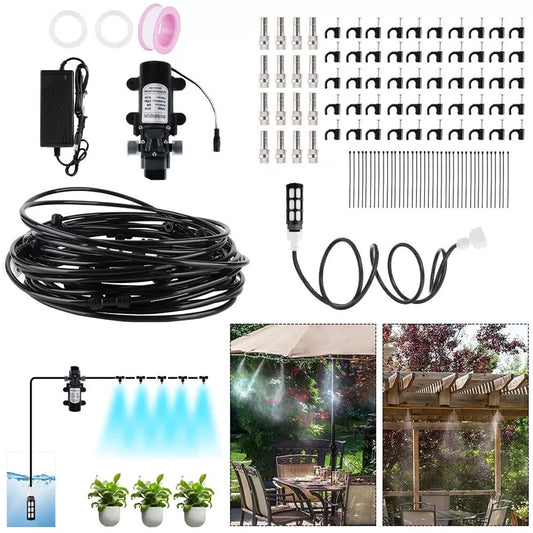 15m Misting System 12V 5L Min Water Garden Sprayer Sprinkler Cooling System