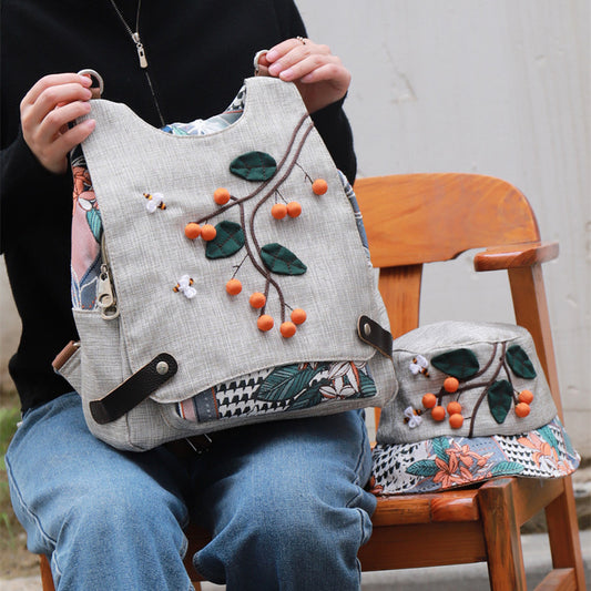 Artistic Retro Style All The Best Large Capacity Canvas Backpack