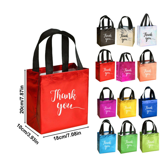 Party Decorations & Accessories - 24-Pack Thank-You Gift Bags – Party Gift Bags Made Of Plastic And Non-Woven Fabric (20 X 18 X 10 Cm)