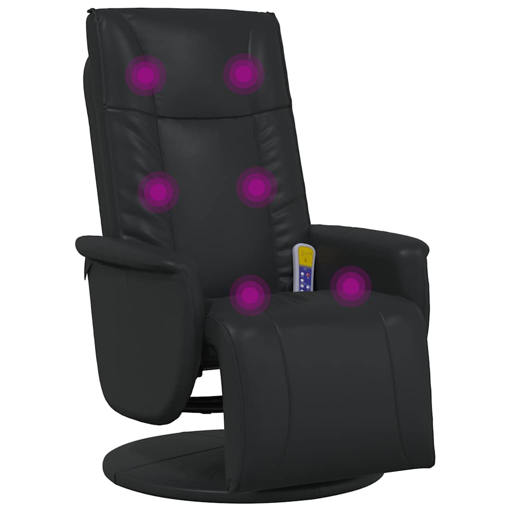 Massage Chair with Footrest, Faux Leather