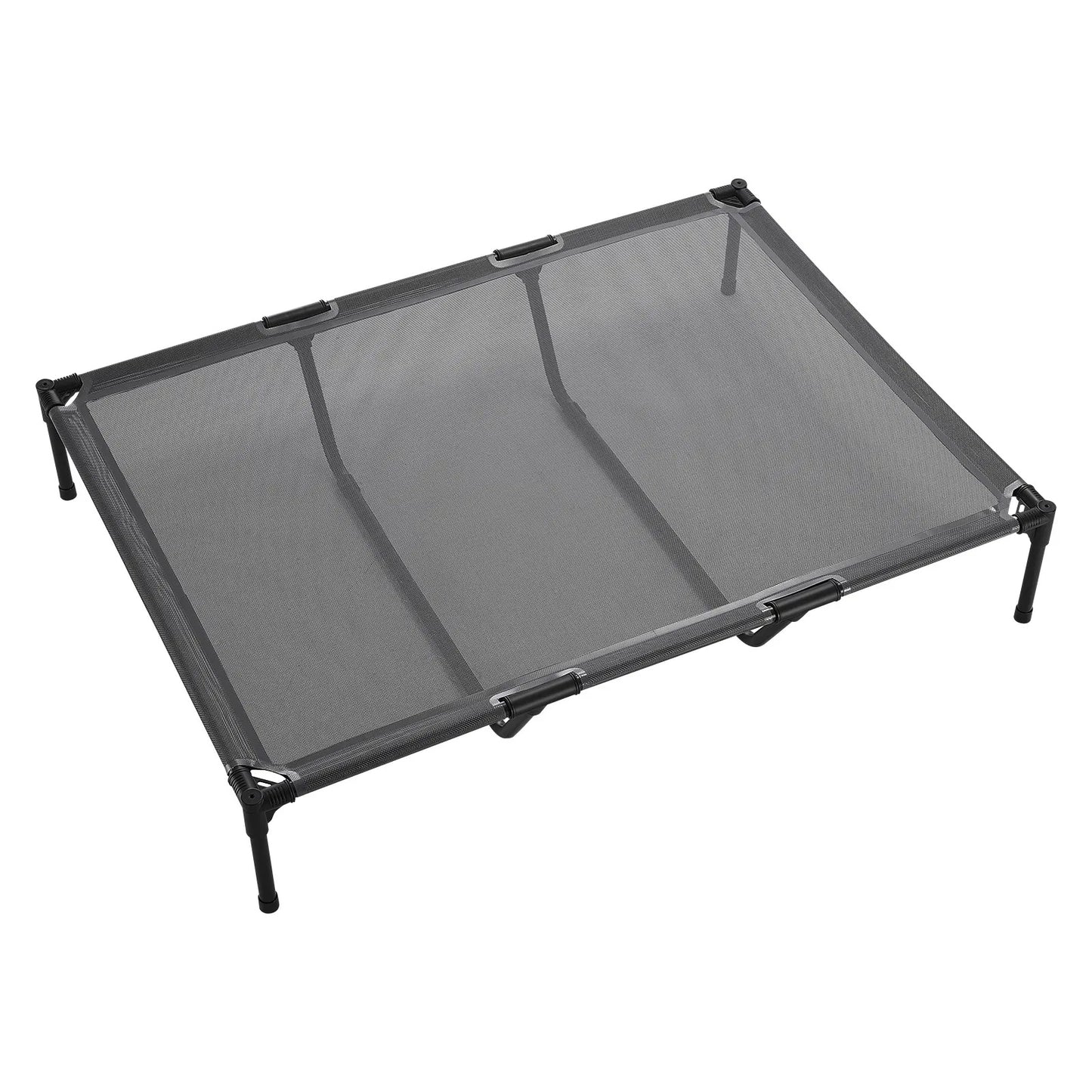 Elevated Dog Bed For Large Dogs XL, Raised Dog Cot With Heavy Duty Steel Frame, Breathable Teslin Mesh Cooling Dog Bed, Indoor & Outdoor Portable Hammock Pet Bed, Grey