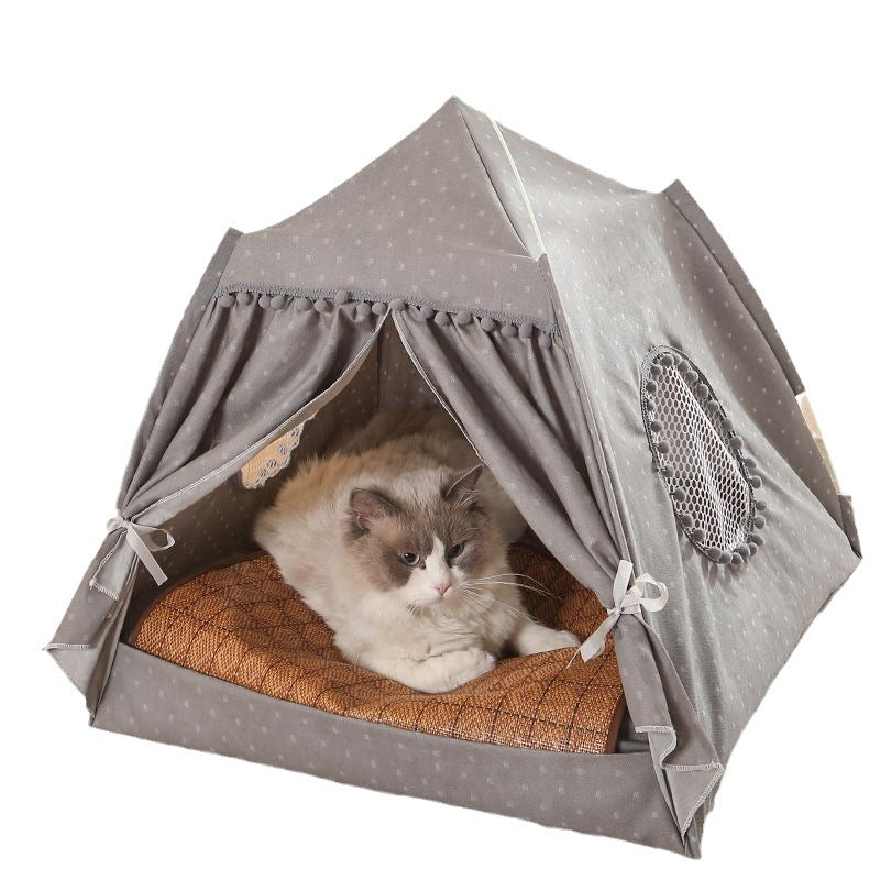 Cat Nest Summer Cat Tents Closed Cooling Cool Four Seasons Universal Stain-resistant Convenient Removable Washable Internet Celebrity Cat Supplies
