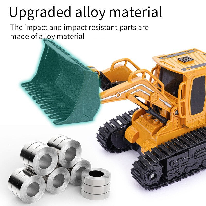 Remote-controlled Engineering Vehicle Toy Bulldozer Excavator Kids Gifts