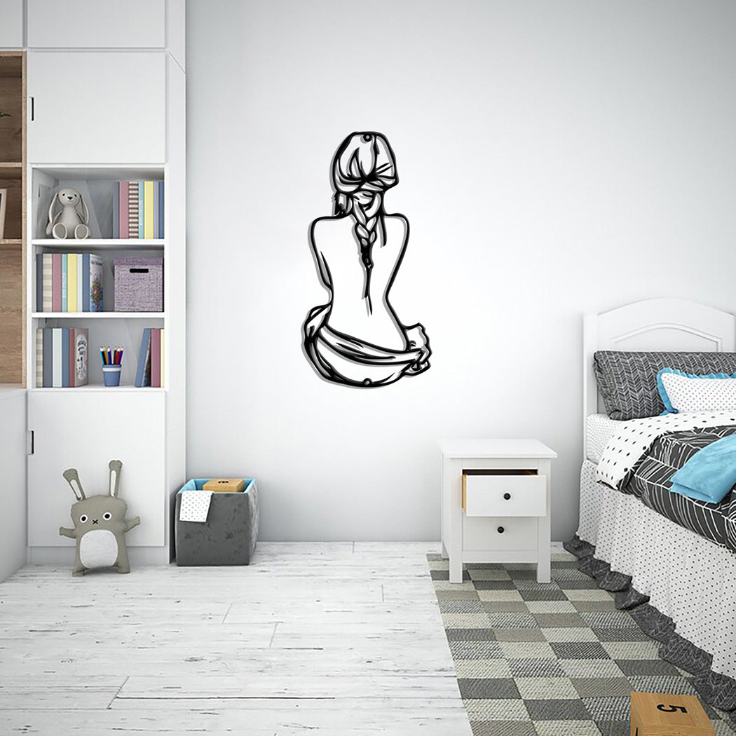 Simple Beauty Line Three-Dimensional Hollow Wall Metal Decoration