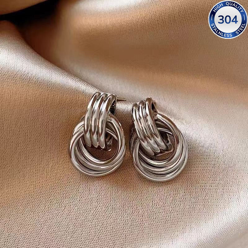 Stainless Steel Best-selling Double-knot Earrings
