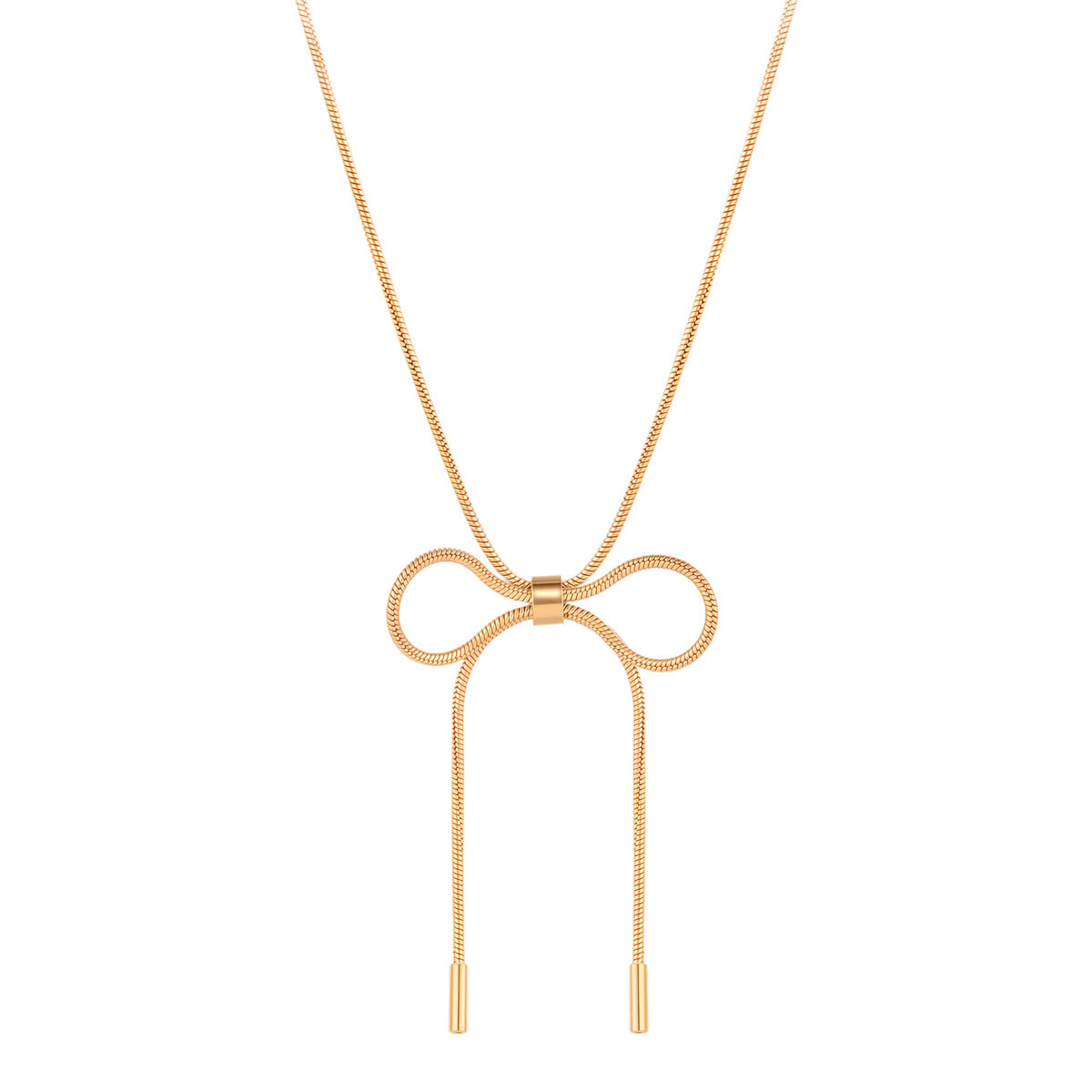 Best Selling European American Jewelry, Niche Bow Design Necklace Inlaid Pearls, Elegant Versatile Clavicle Chain For Women