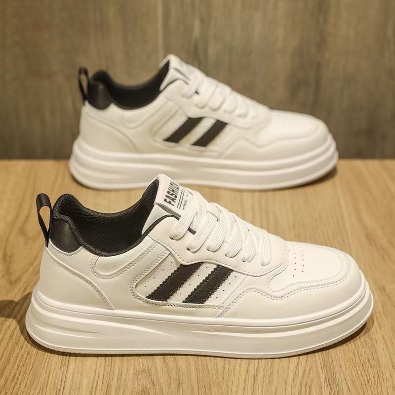 Men's 2026 New Winter Breathable Versatile Casual Skate Shoes, Premium White Sneakers, Lightweight Trendy Student Footwear