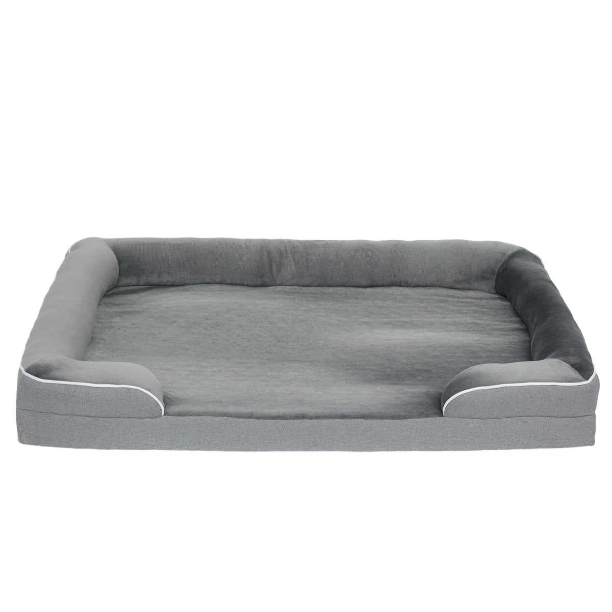 PawHut Dog Sofa Bed, Washable Pet Bed With Removable Cover And Non-Slip Bottom For Small, Medium And Large Dogs, Grey