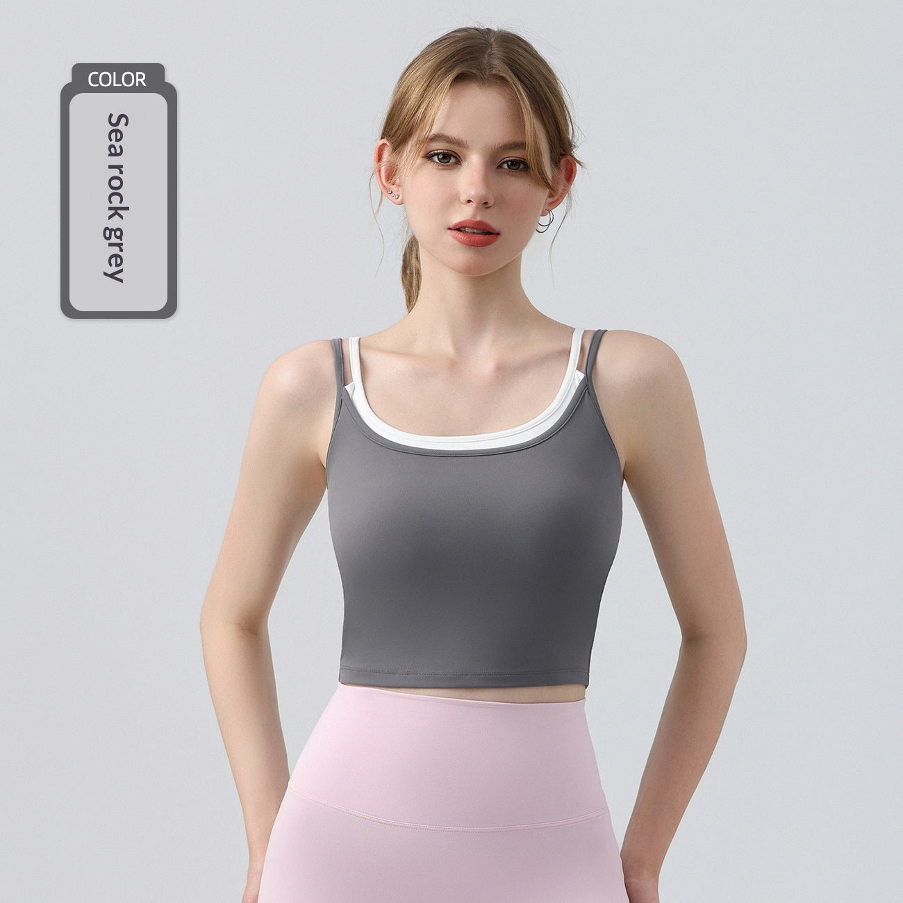 Womens Training Fitness Bra One-Piece Yoga Tank Top