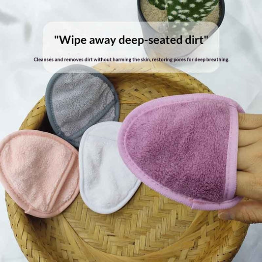 Coral Fleece Waterdrop-Shaped Skin-Friendly Puff Beauty Towel