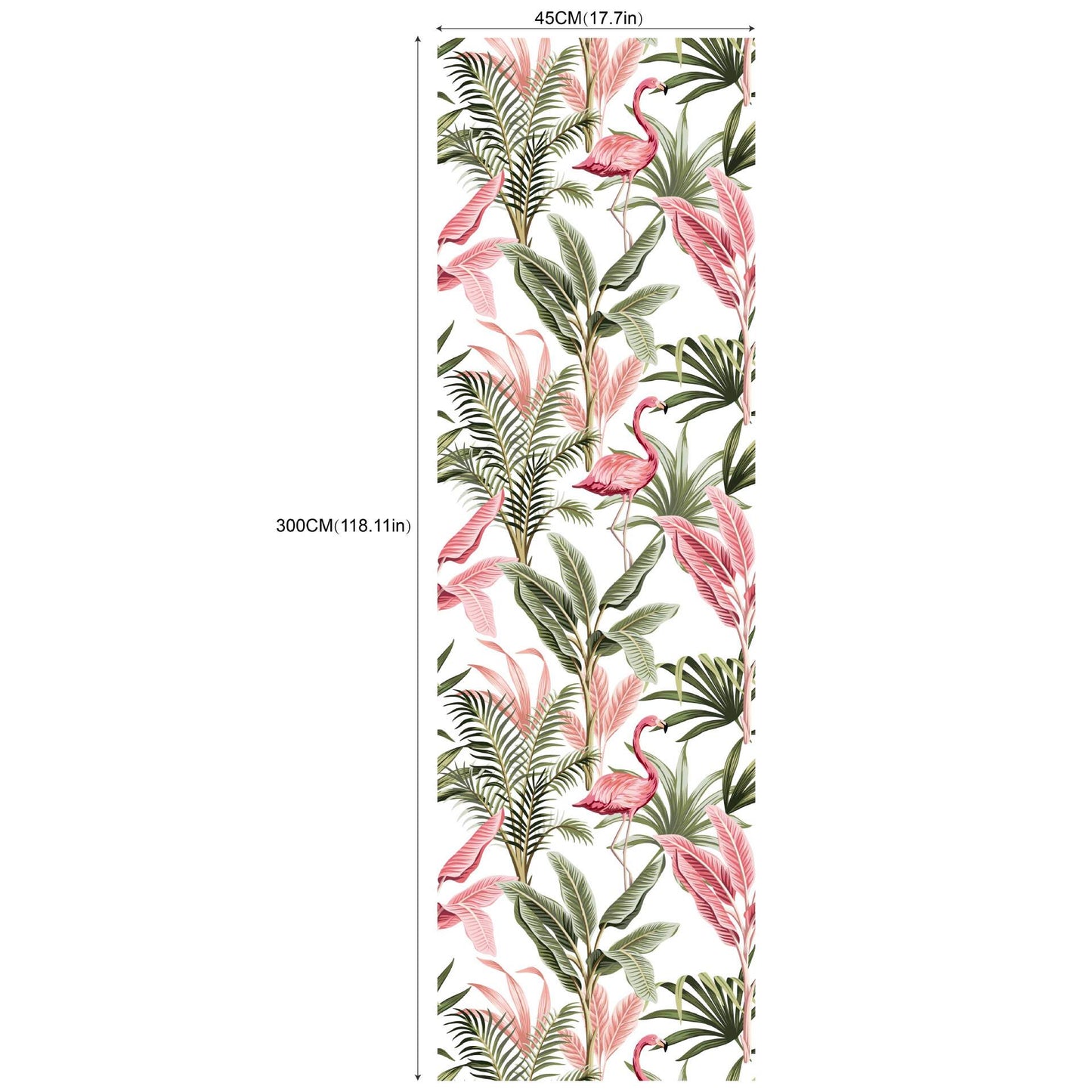 Removable Green Plants And Flowers Seamless Self-adhesive Wall Decor