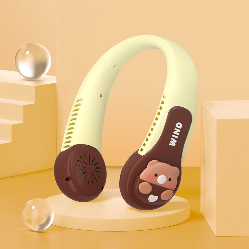 Dormitory Fashion Comfortable Halter Little Fan Three-speed USB Charging Outdoor Portable