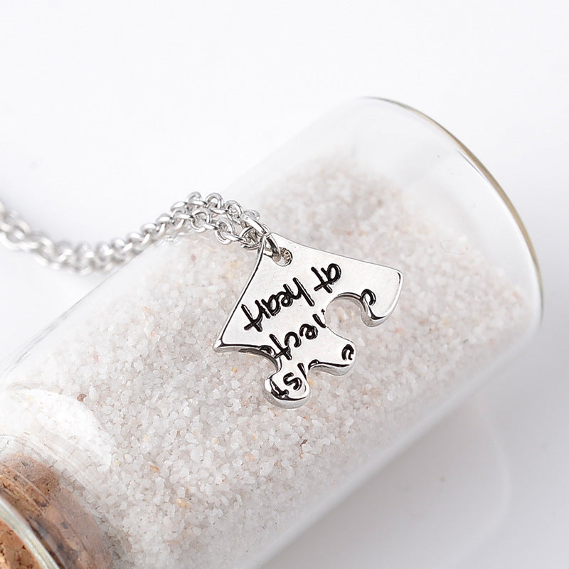AliExpress Hot Sale Fashion Letter Best Friends Necklace Love Letter Friendship Pendant