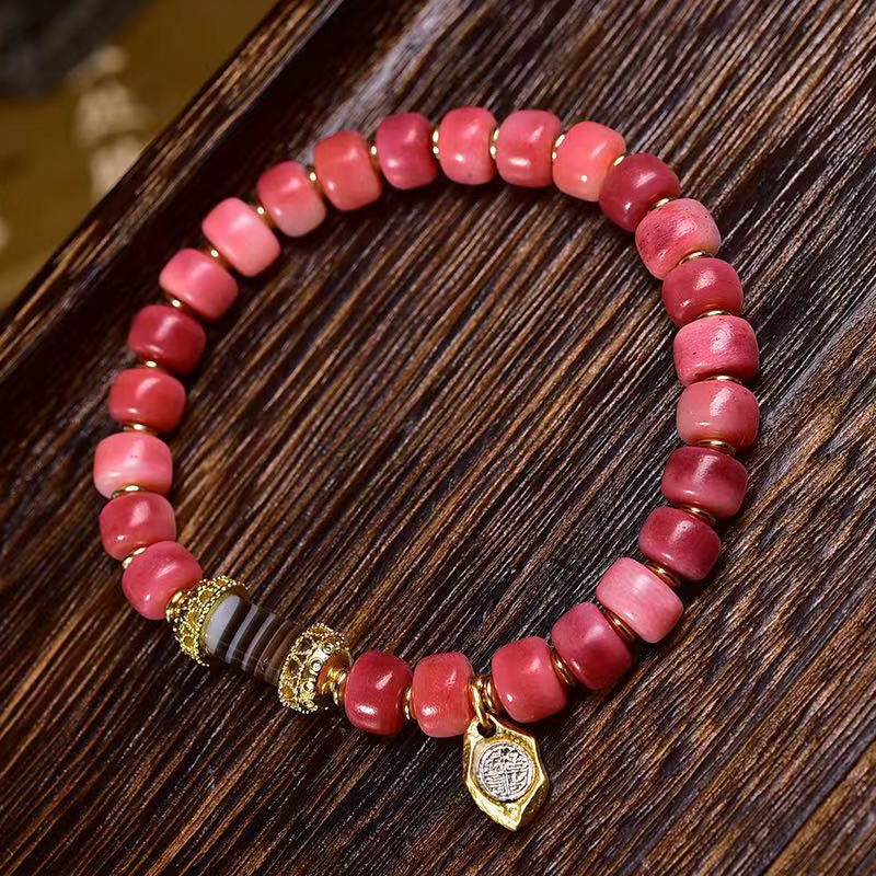 Full Blood Collectables-autograph Bracelet Barrel Beads Accessories Tibetan Vintage Bracelet Women