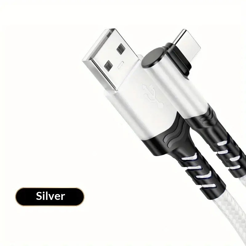 Extended Bent Head Phone Charging Cable