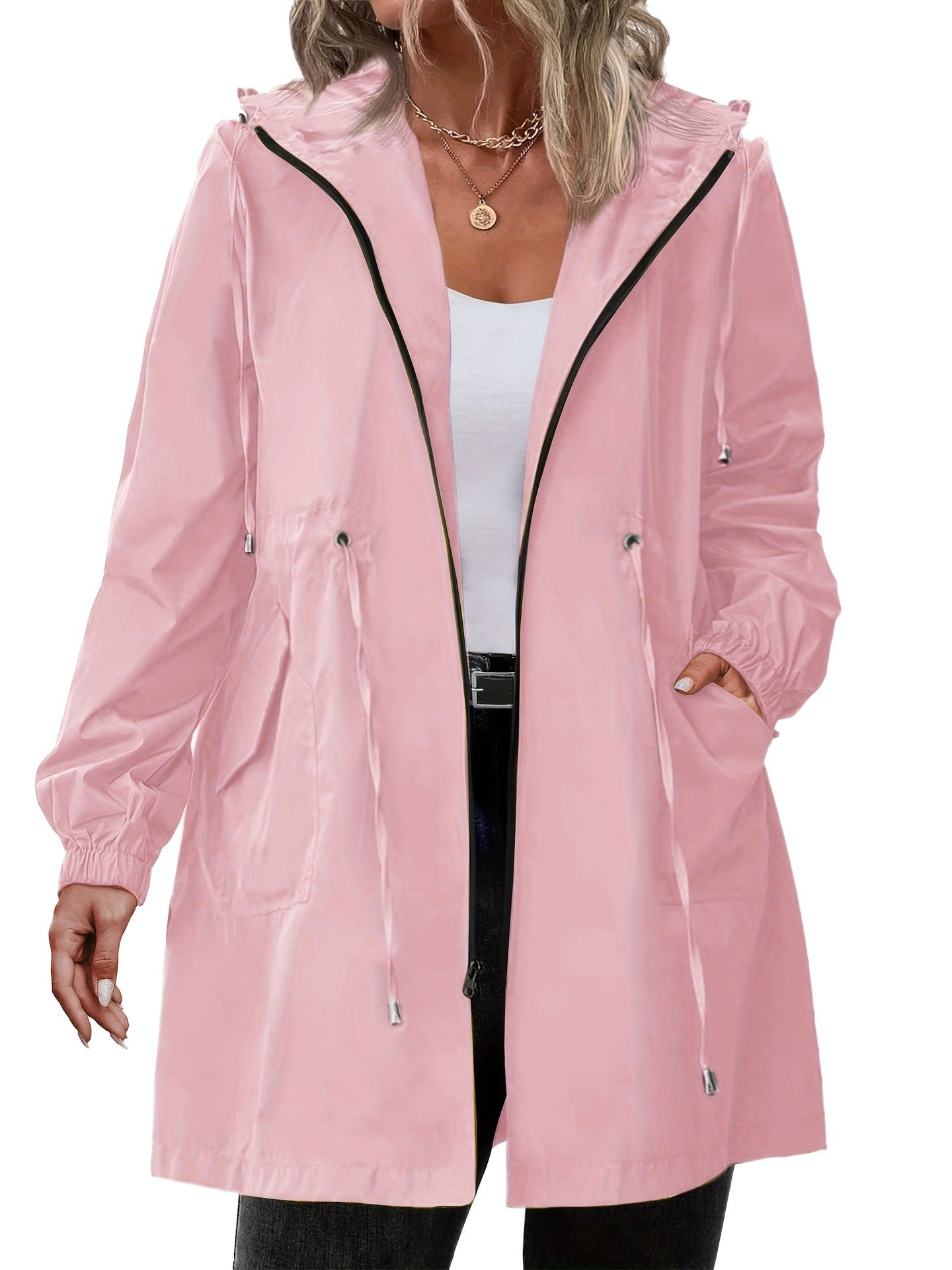 Plus-size Womens Outdoor Sportswear Lightweight Windbreaker