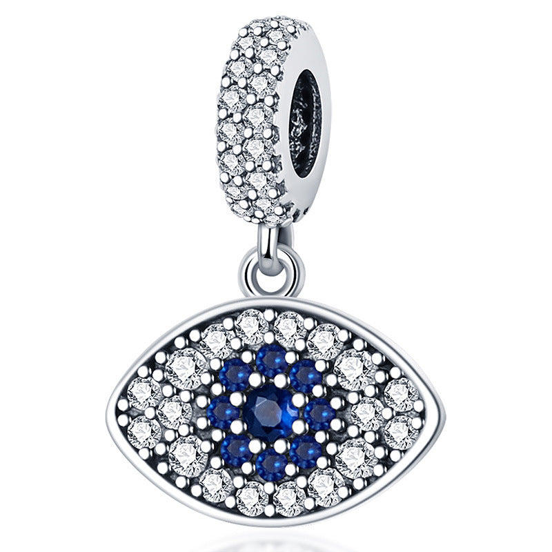 Beaded Bracelet Pendant Zircon Blue Eye Beads Accessories