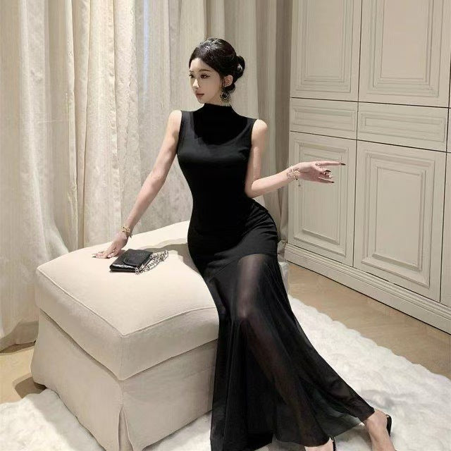 Women's Fashion Mesh Patchwork Dress
