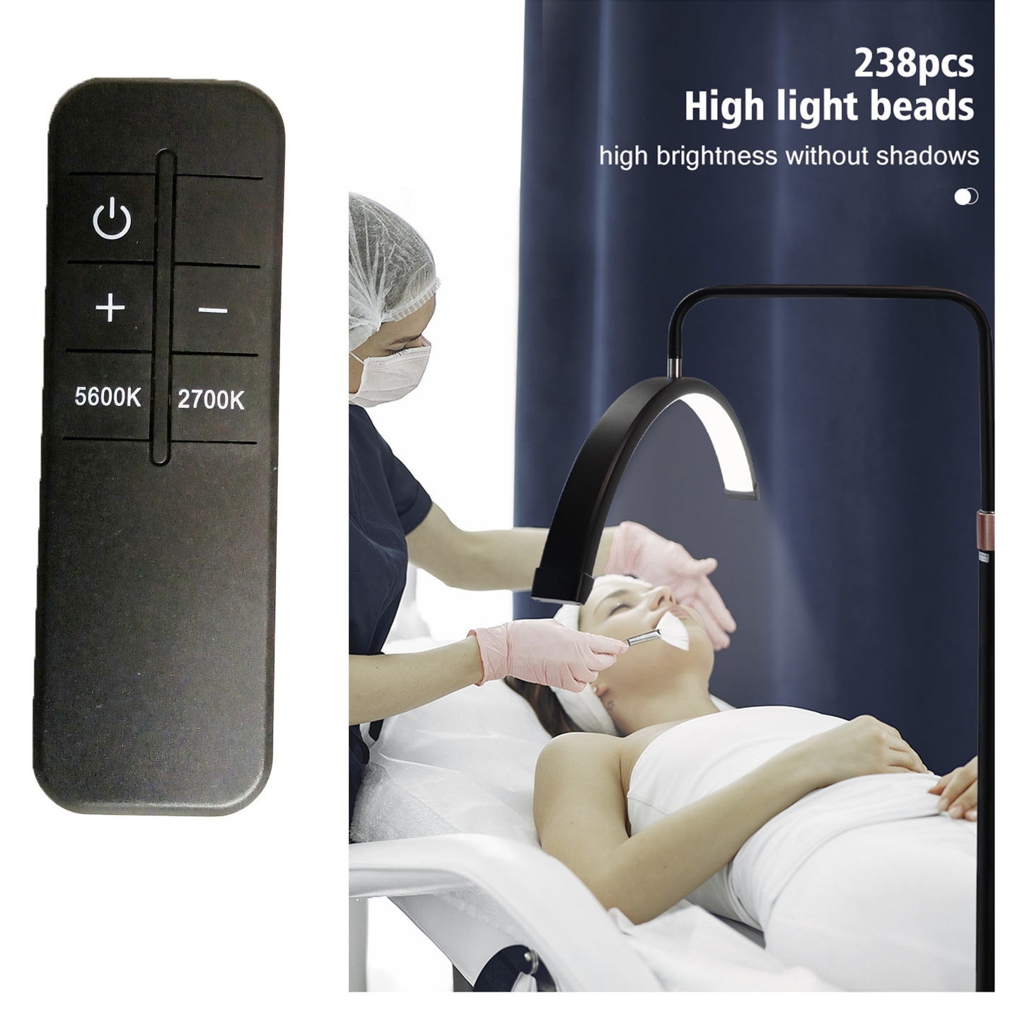 Beauty Half Moon Floor Fill Lamp LED Lash Light For Tattoo Salon Eyelash Makeup