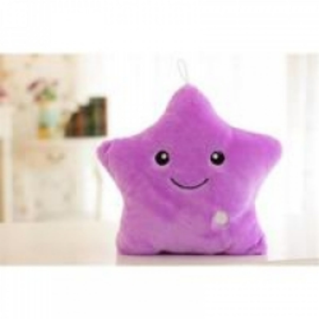 34CM Colorful Luminous Five-pointed Star Pillow Plush Toy Best Decoration