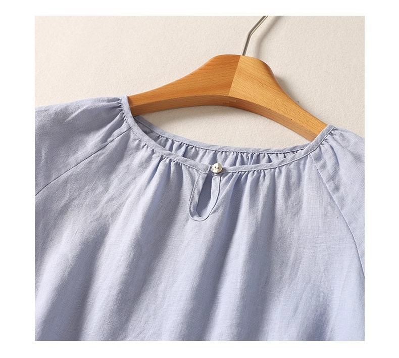 Summer Casual All-Match Solid Color Korean-Style T-Shirt For Women