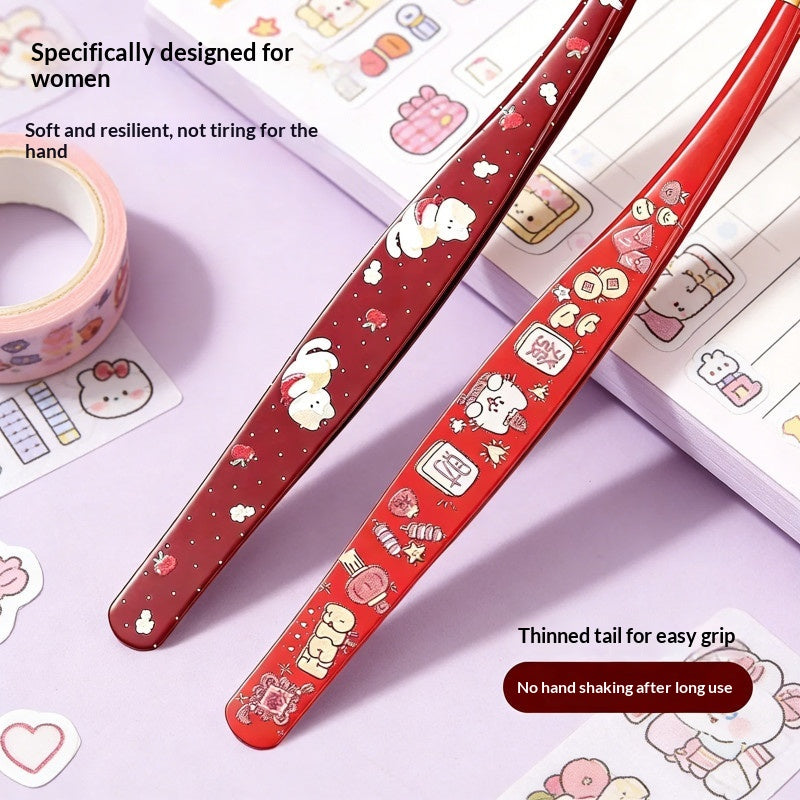Tweezers Planner Accessories And Creative Stationery Tool Golden Feather Clip