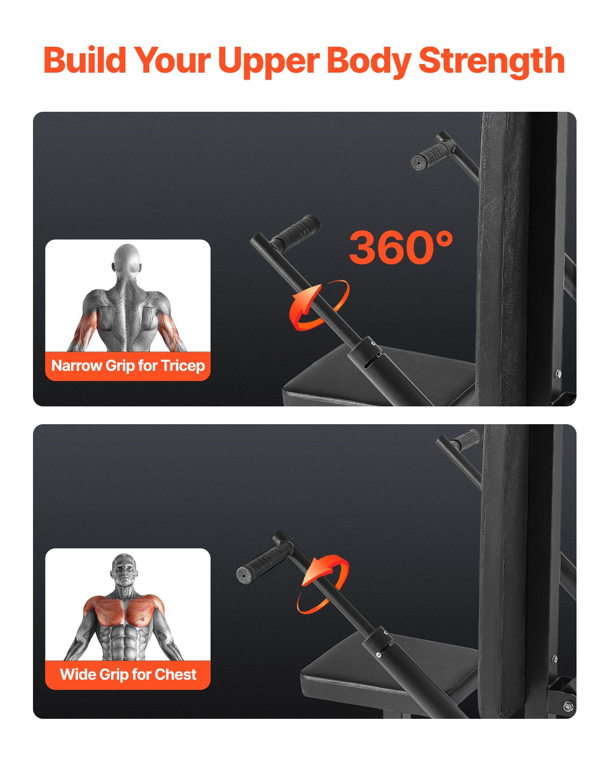 Seated Dip Machine, Tricep Bicep Press Down Machine With Cable Bar, Adjustable Seat, And Backrest,  Exercise Equipment For Chest Training, Upper Body Push Fitness Workout, Hold Up To 450LBS
