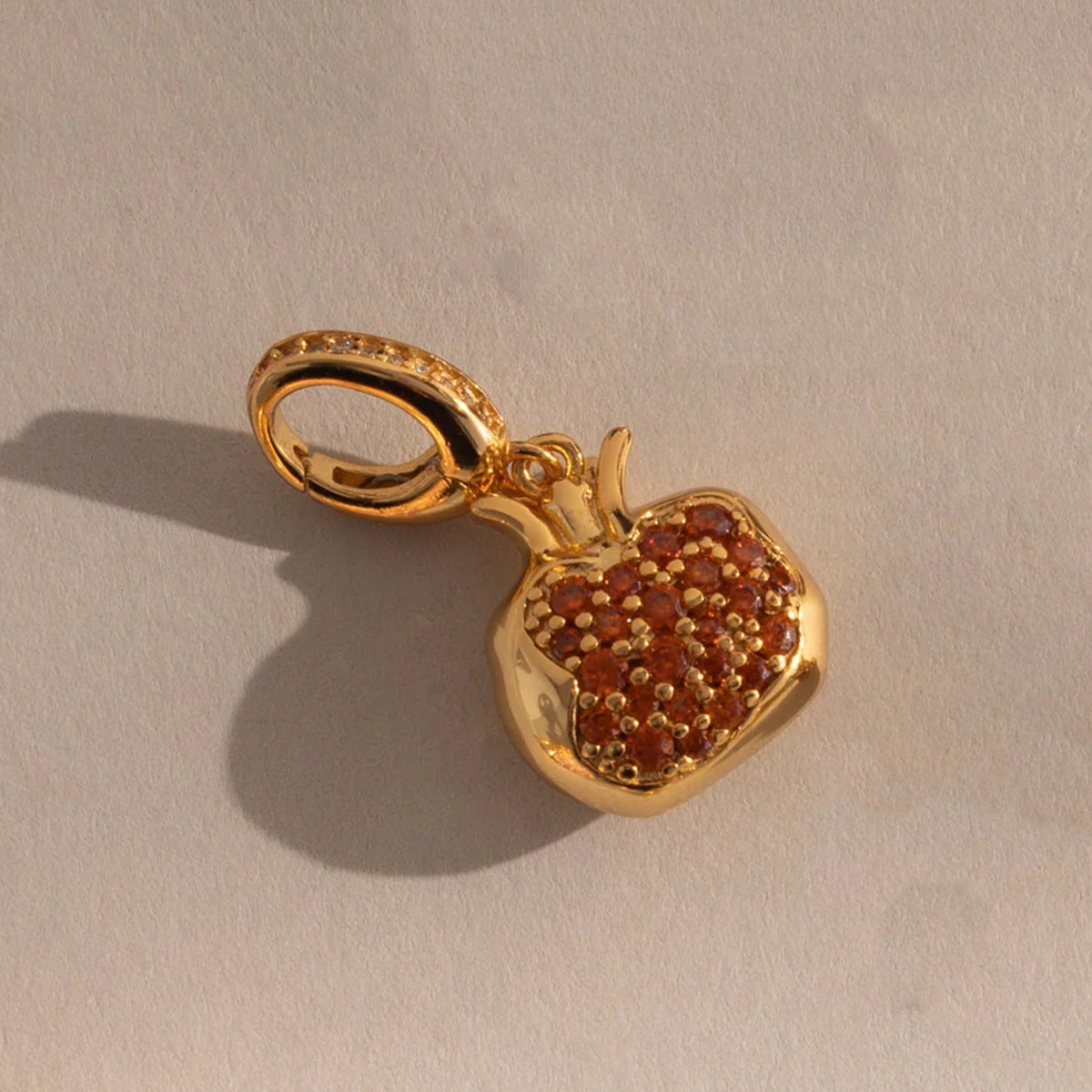 Fruit-themed Fully Diamond-encrusted Pendant Accessories