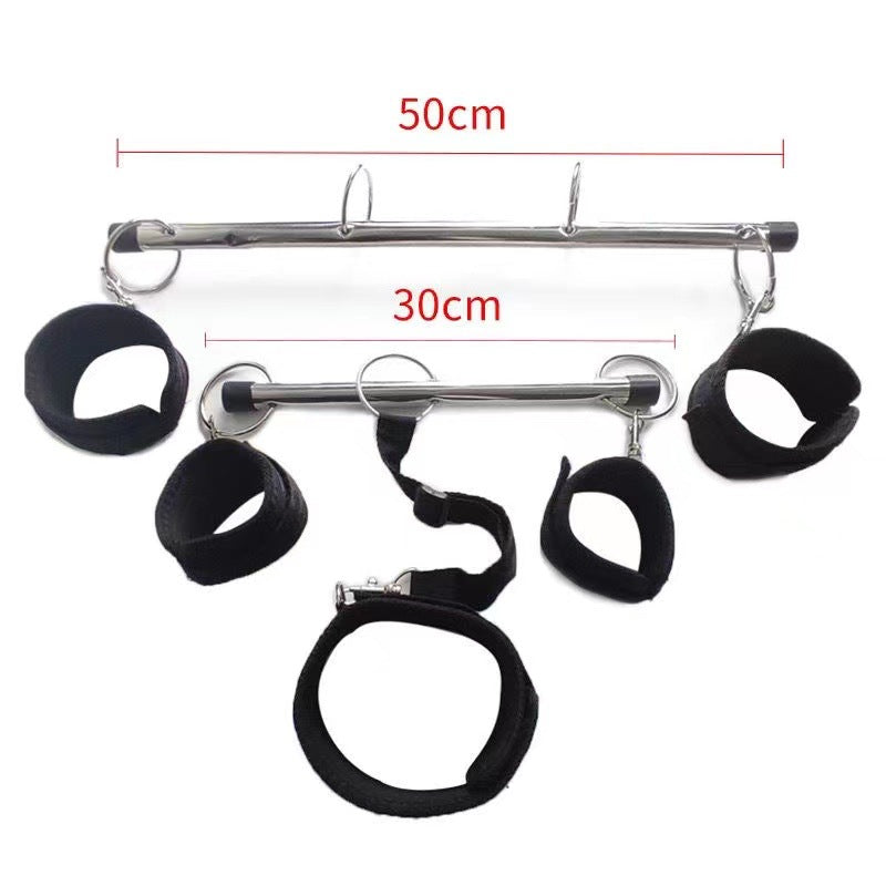 Handcuffs Ankle Cuffs And A Leash Collar For Female Submission A Spreader Device For Intimate Body Training