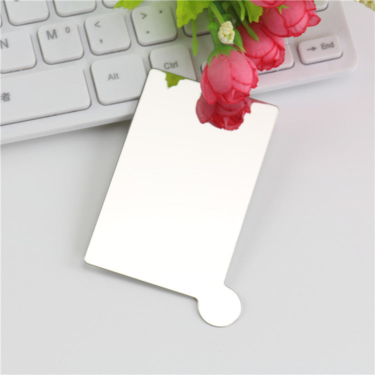 Stainless Steel Mirror Makeup Card Mirror Gift Portable Mirror