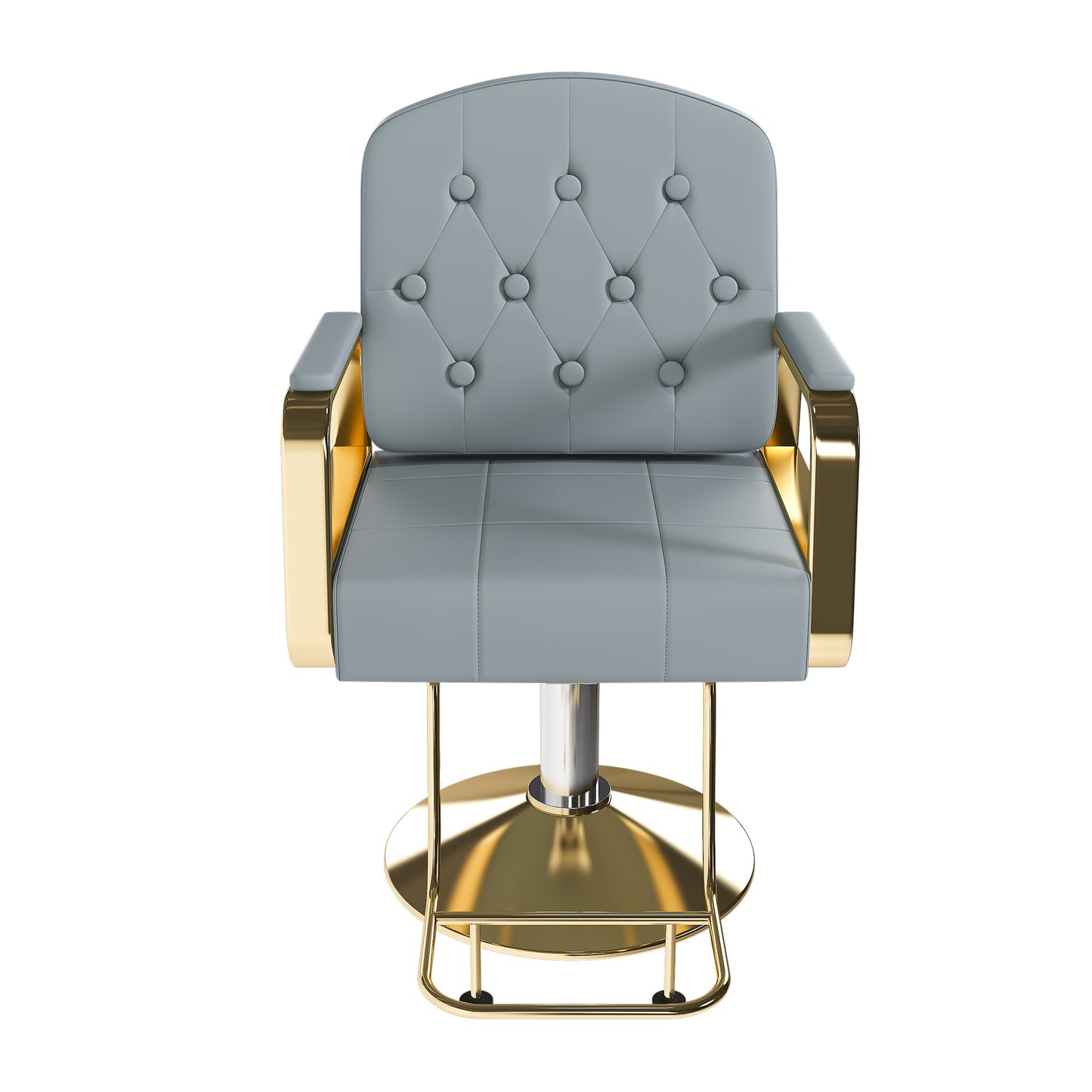 Hydraulic Salon Chair 360  Swivel - Professional Barber Stylist Chair With Pump  Non-Tilting Hairdressing Chair For Salon Tattoo Spa  Blue Gold Stylist Equipment  Single Pack