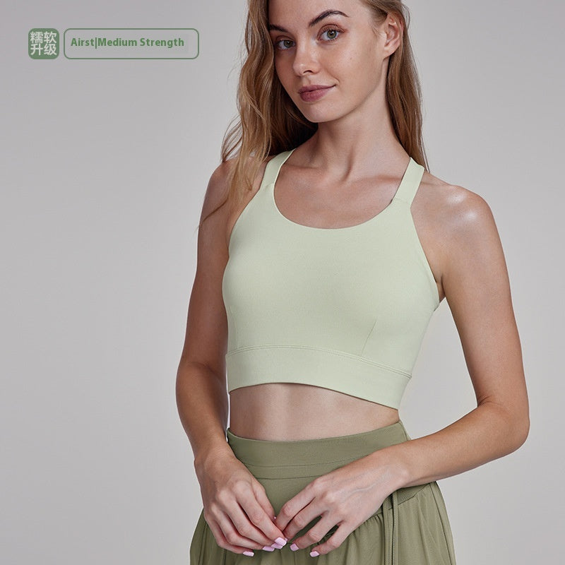 Yoga Clothes Vest Fitness Outer Wear Cross Beauty Back High Sense